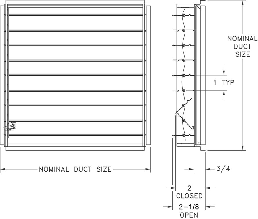 SR7 - Steel OBD damper for SRE/SRS Ceiling Diffuser | Hart & Cooley